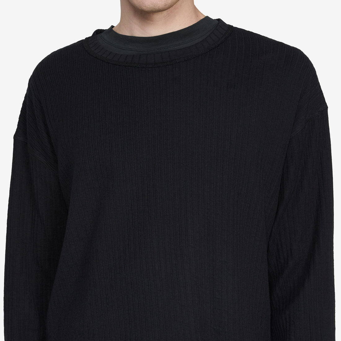 Reverse Rib Sweater Black Jumpers
