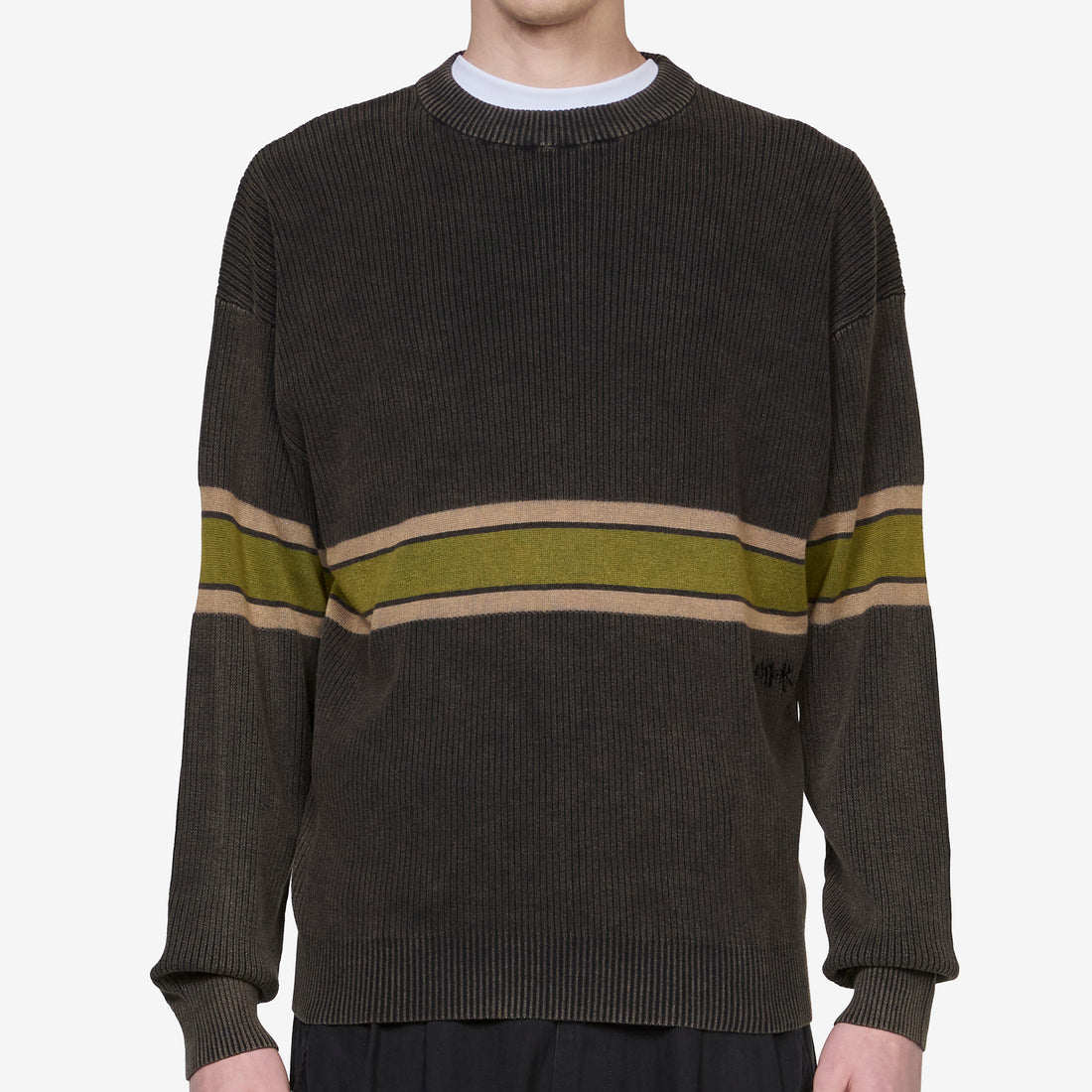 Break Knit Sweater Washed Black Jumpers