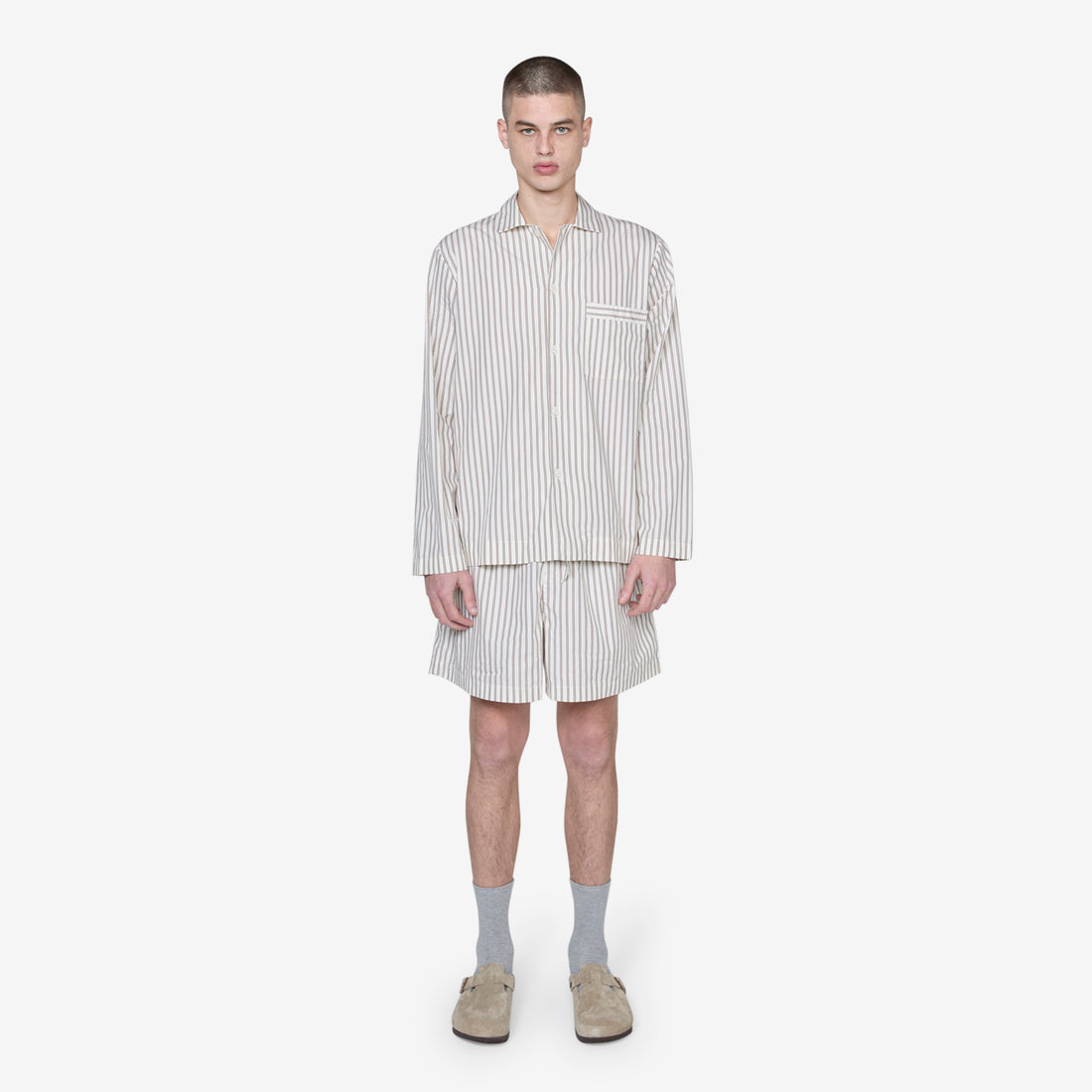 Cotton Poplin Pyjama Shirt Hopper Stripes Shirts