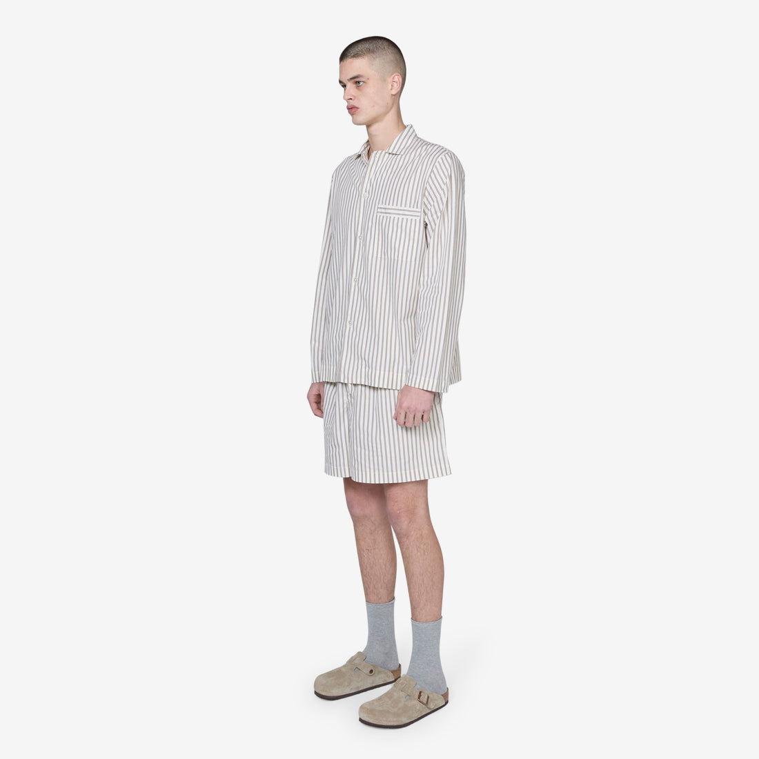 Cotton Poplin Pyjama Shirt Hopper Stripes Shirts