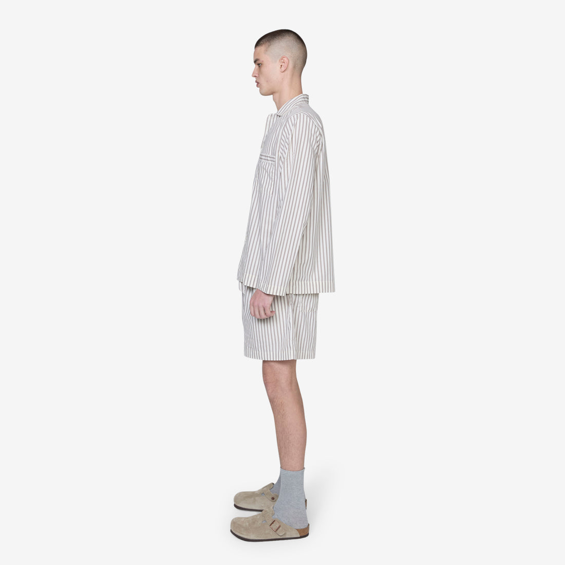 Cotton Poplin Pyjama Shirt Hopper Stripes Shirts