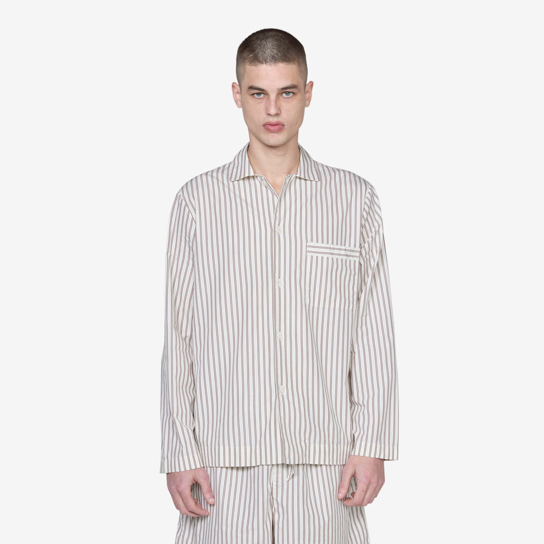 Cotton Poplin Pyjama Shirt Hopper Stripes Shirts