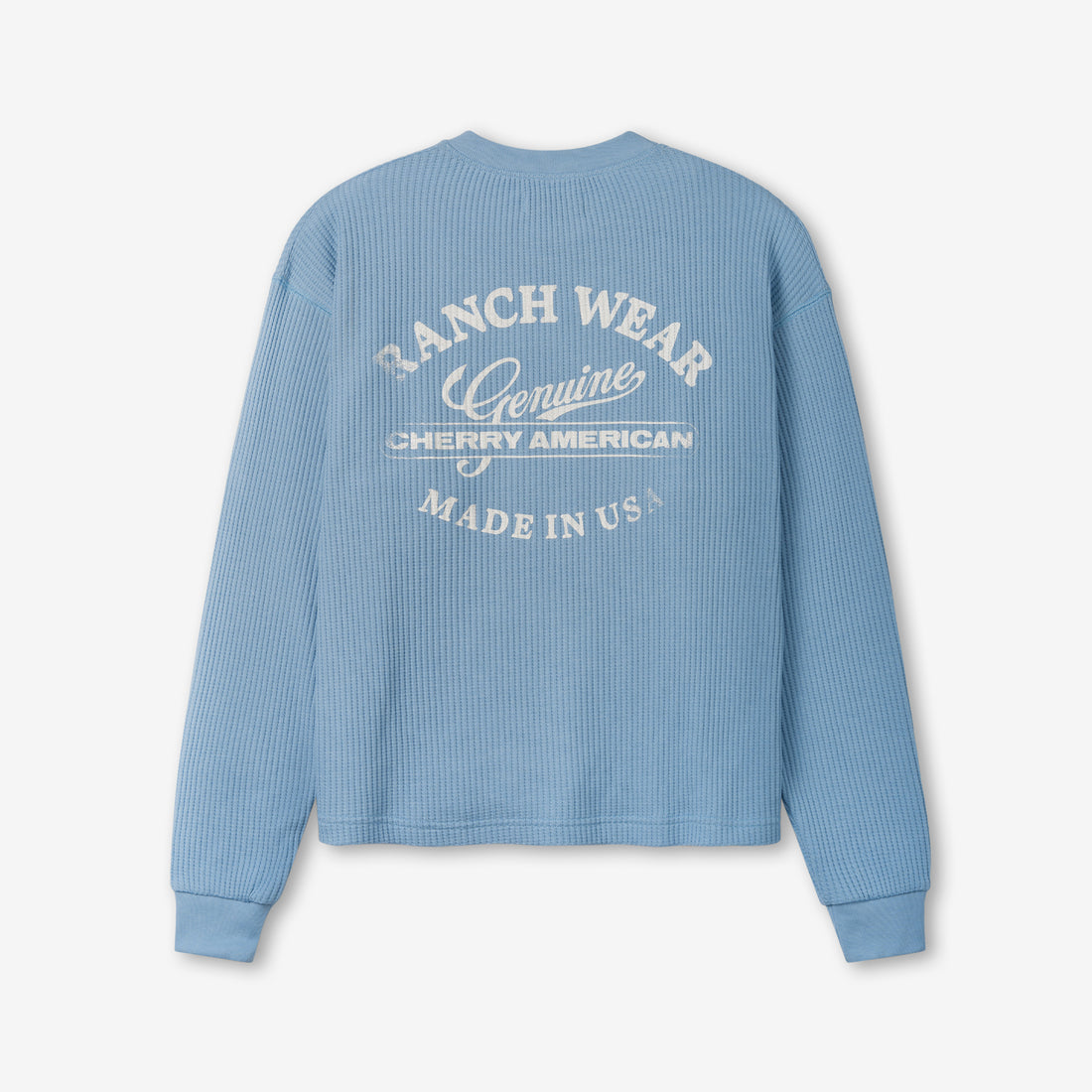 Ranchwear Boxy Thermal Sky Blue Tees
