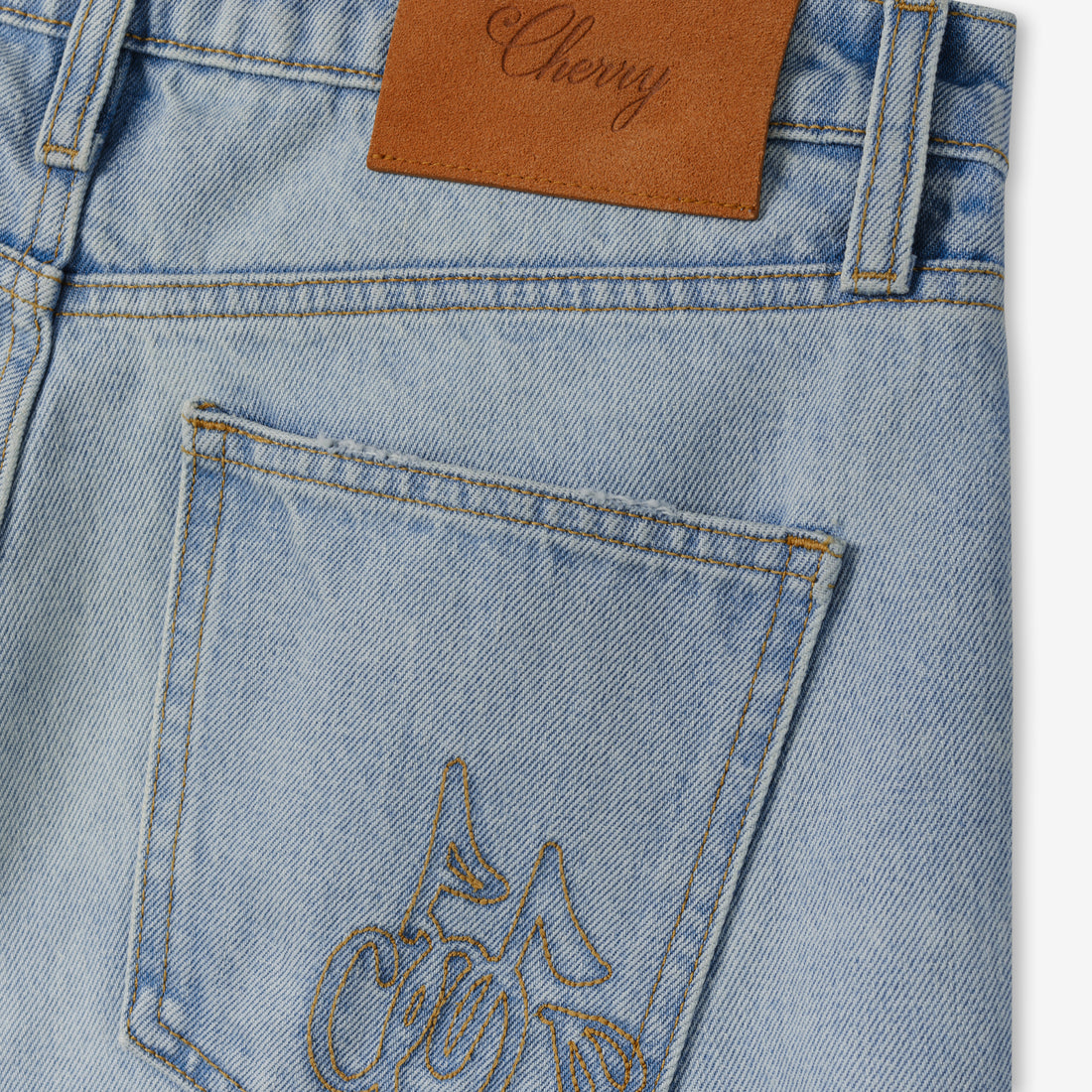 Relaxed 5 Pocket Jeans Light Wash Pants