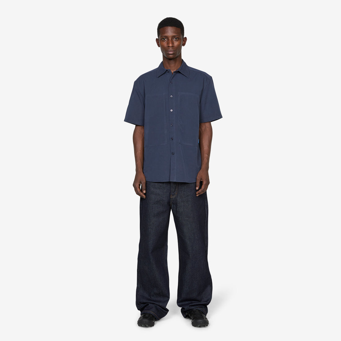 Cliff Short Sleeve Shirt Navy Shirts