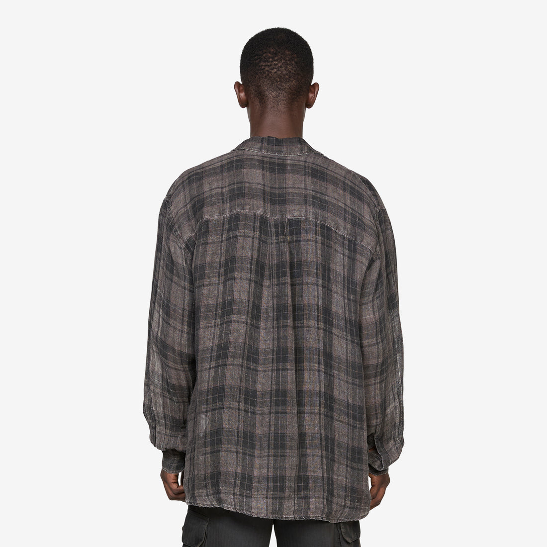 Above Shirt Penumbra Check Sheercoat Linen Shirts