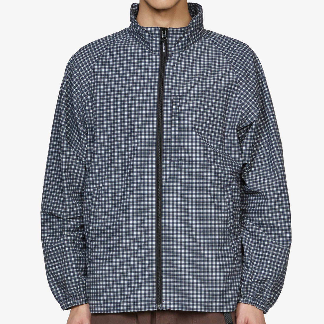 Mini Check Nylon Jacket Navy Check Jackets