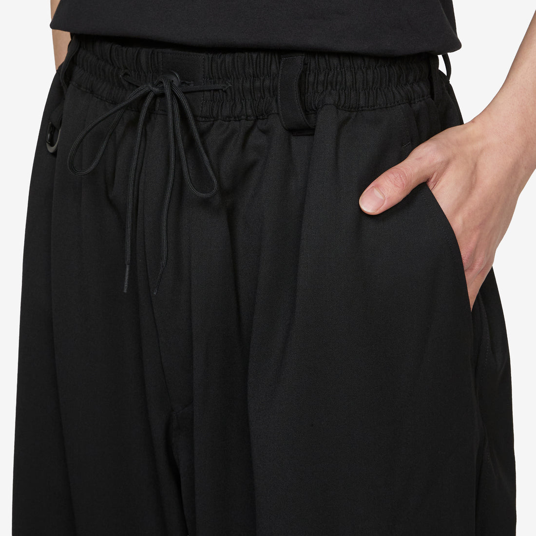 Y-3 Wool Straight Leg Pants Black Pants