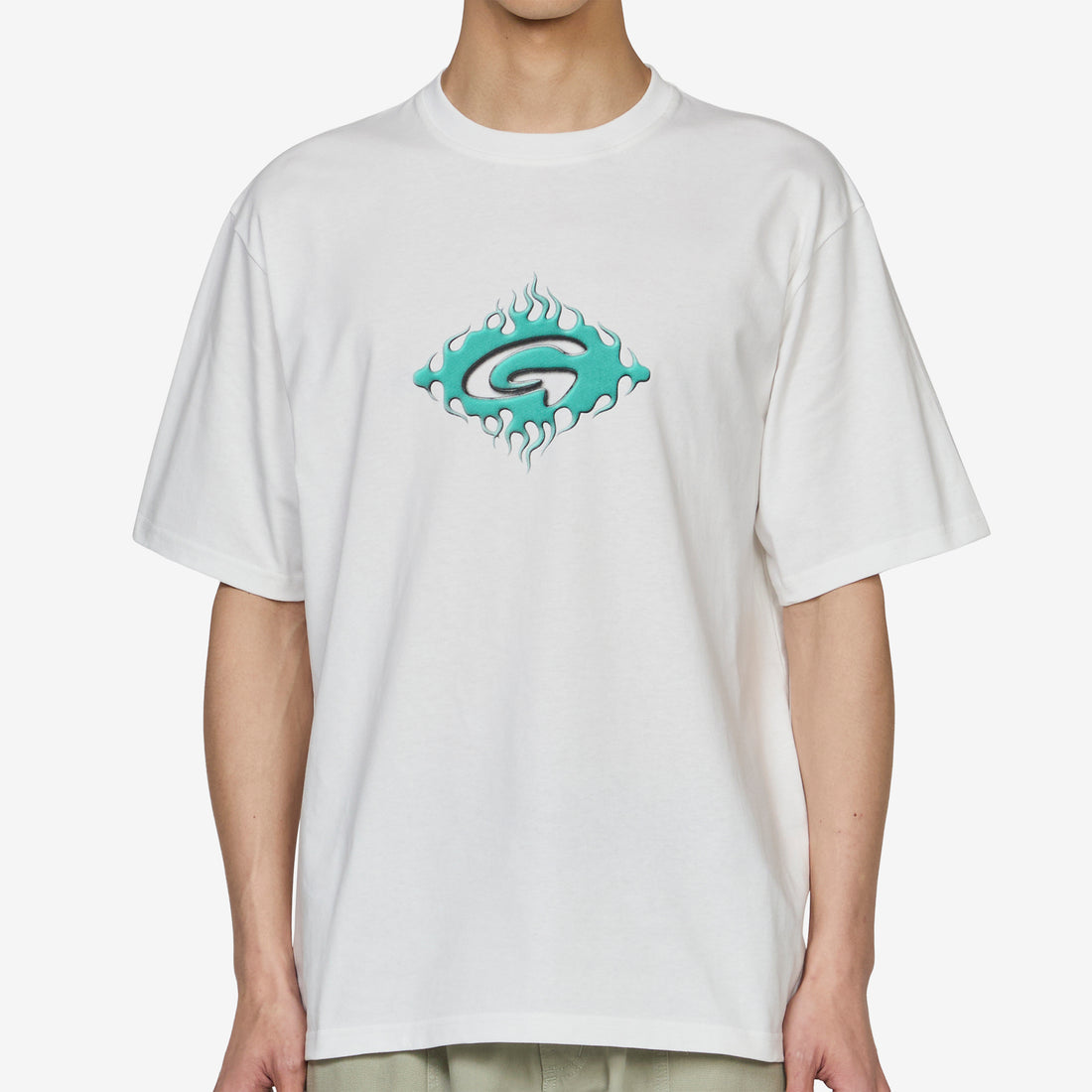 Flames T-Shirt White Tees