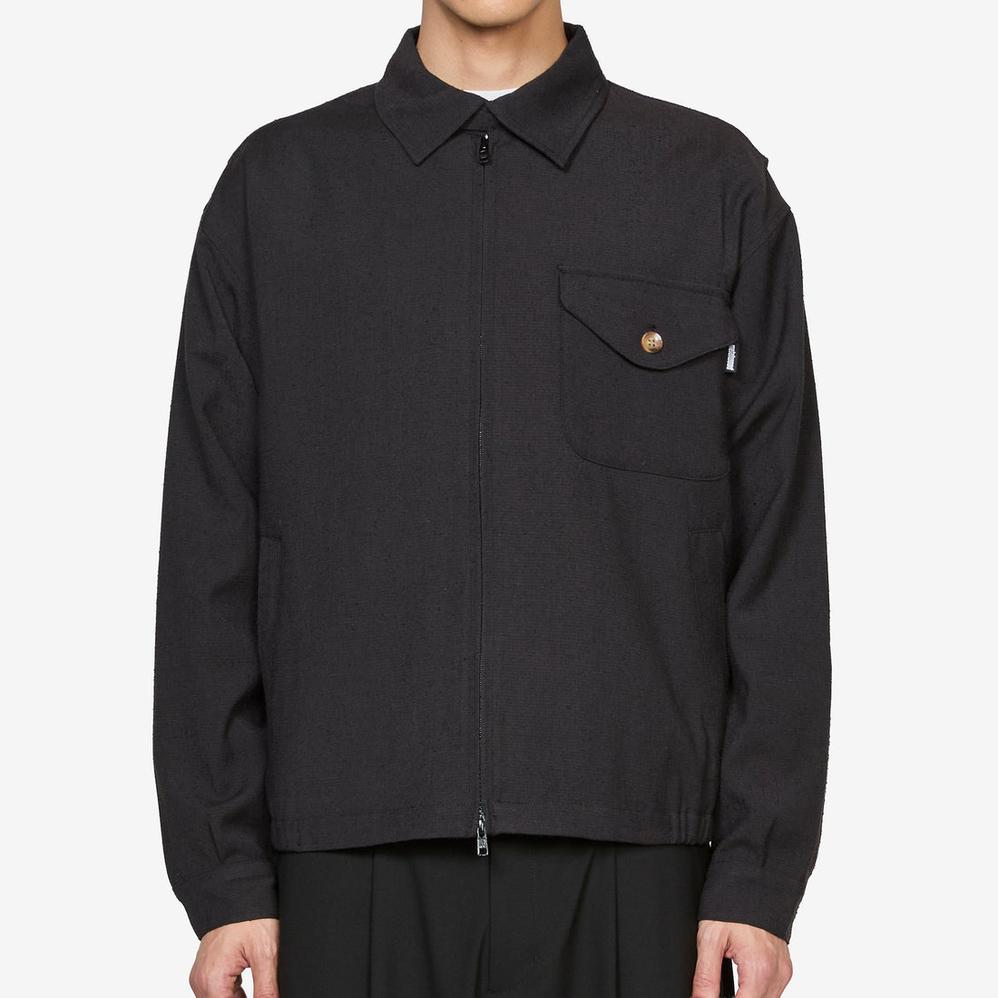 Cotton Blouson Black Jackets