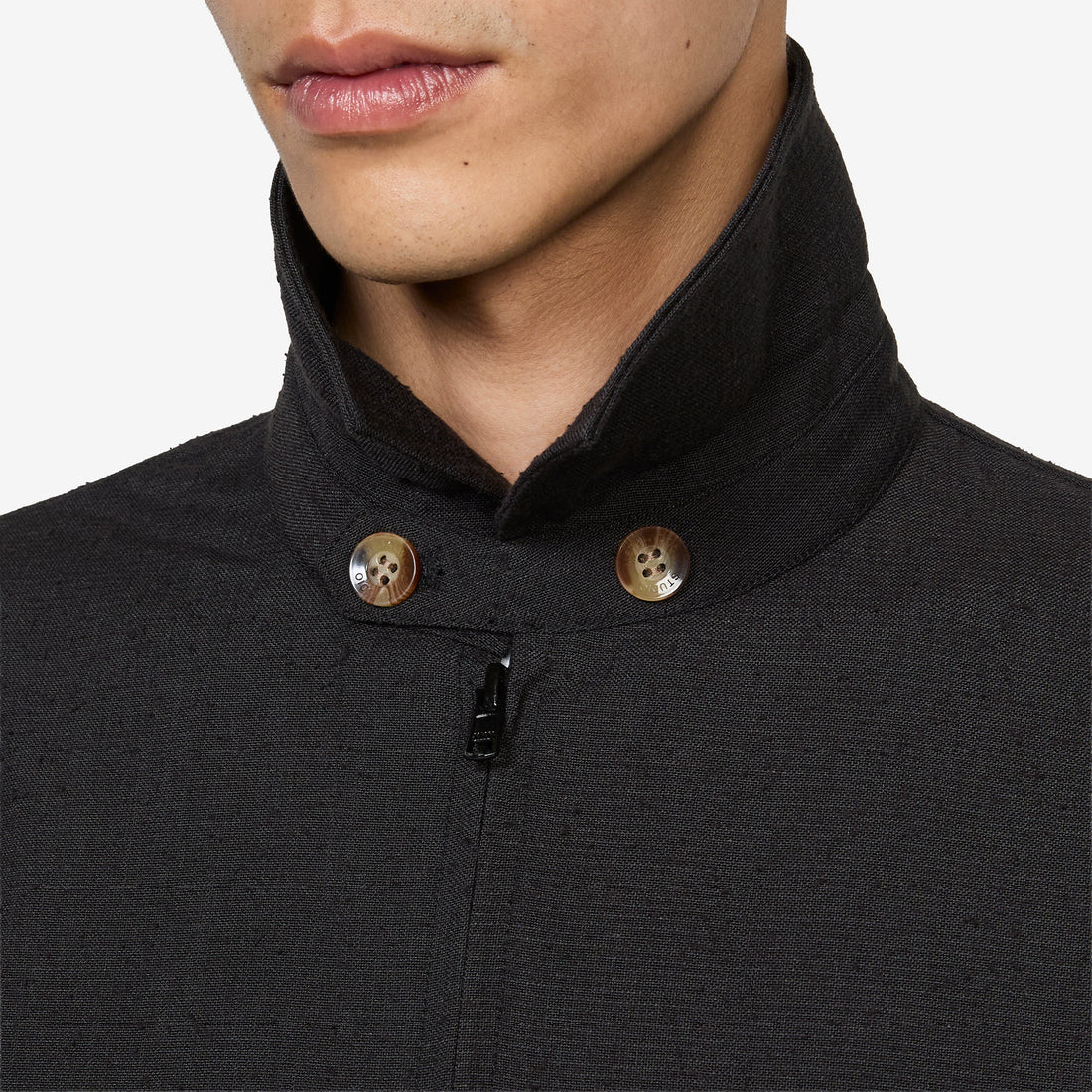 Cotton Blouson Black Jackets