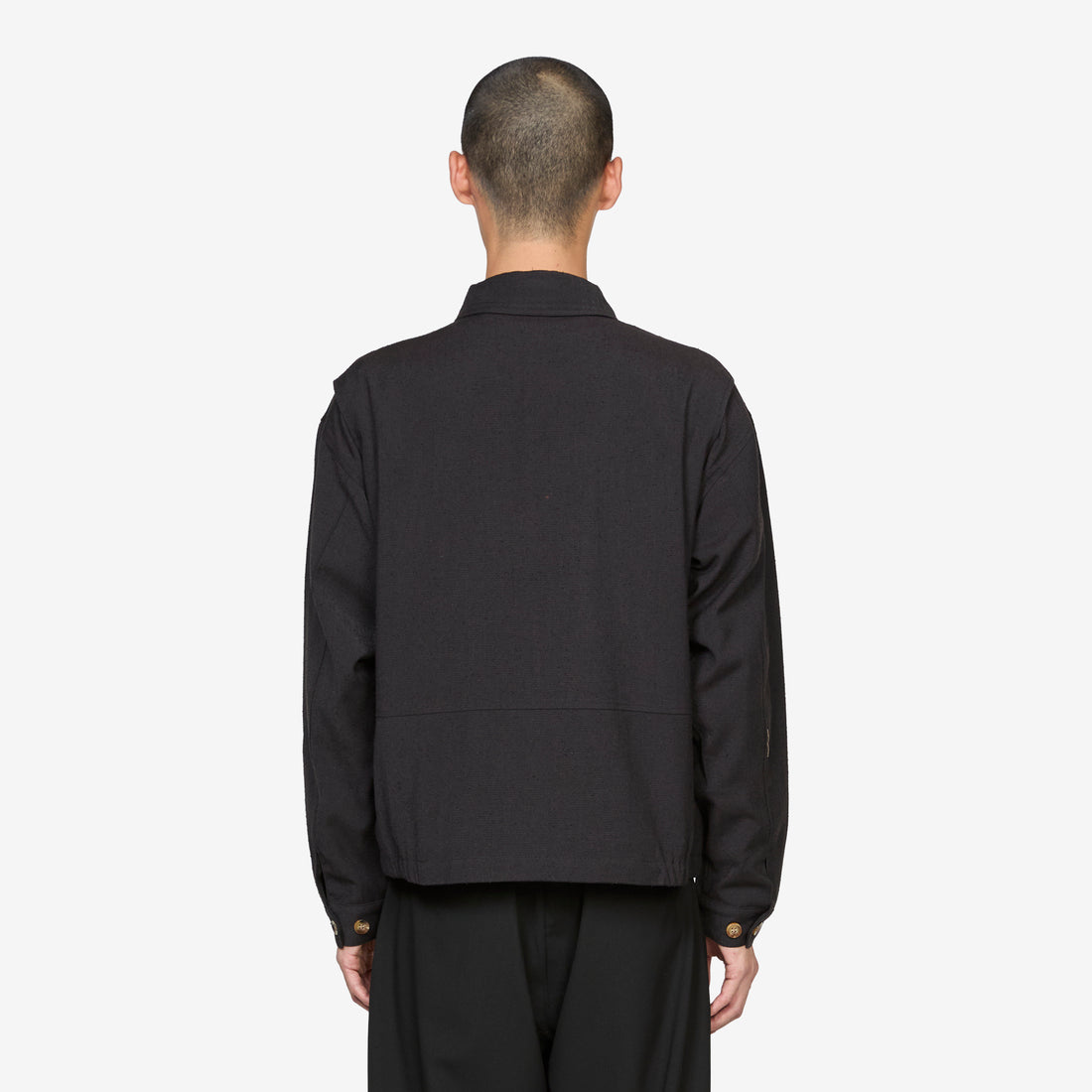 Cotton Blouson Black Jackets