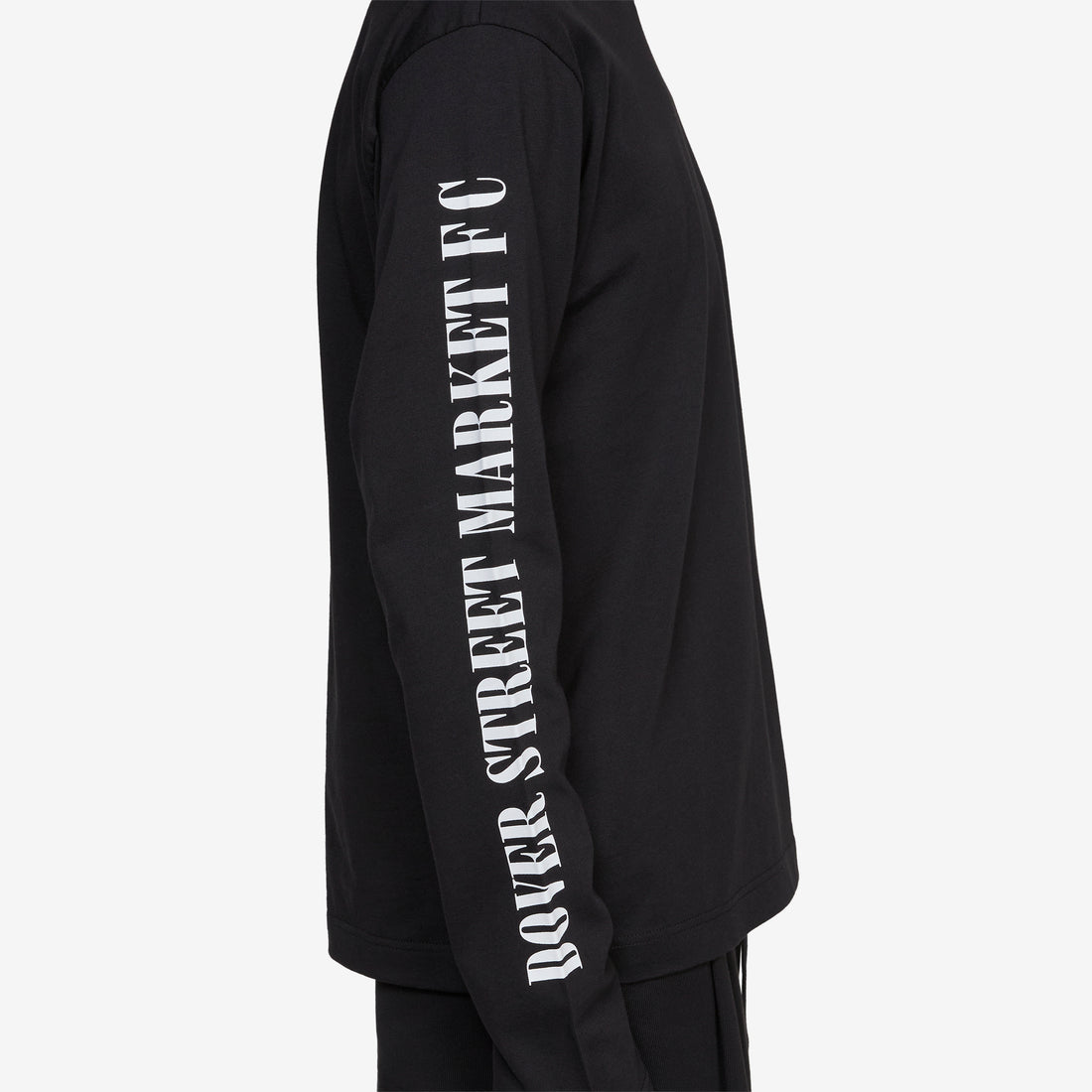 Print On Sleeve Longsleeve T-Shirt Black Tees