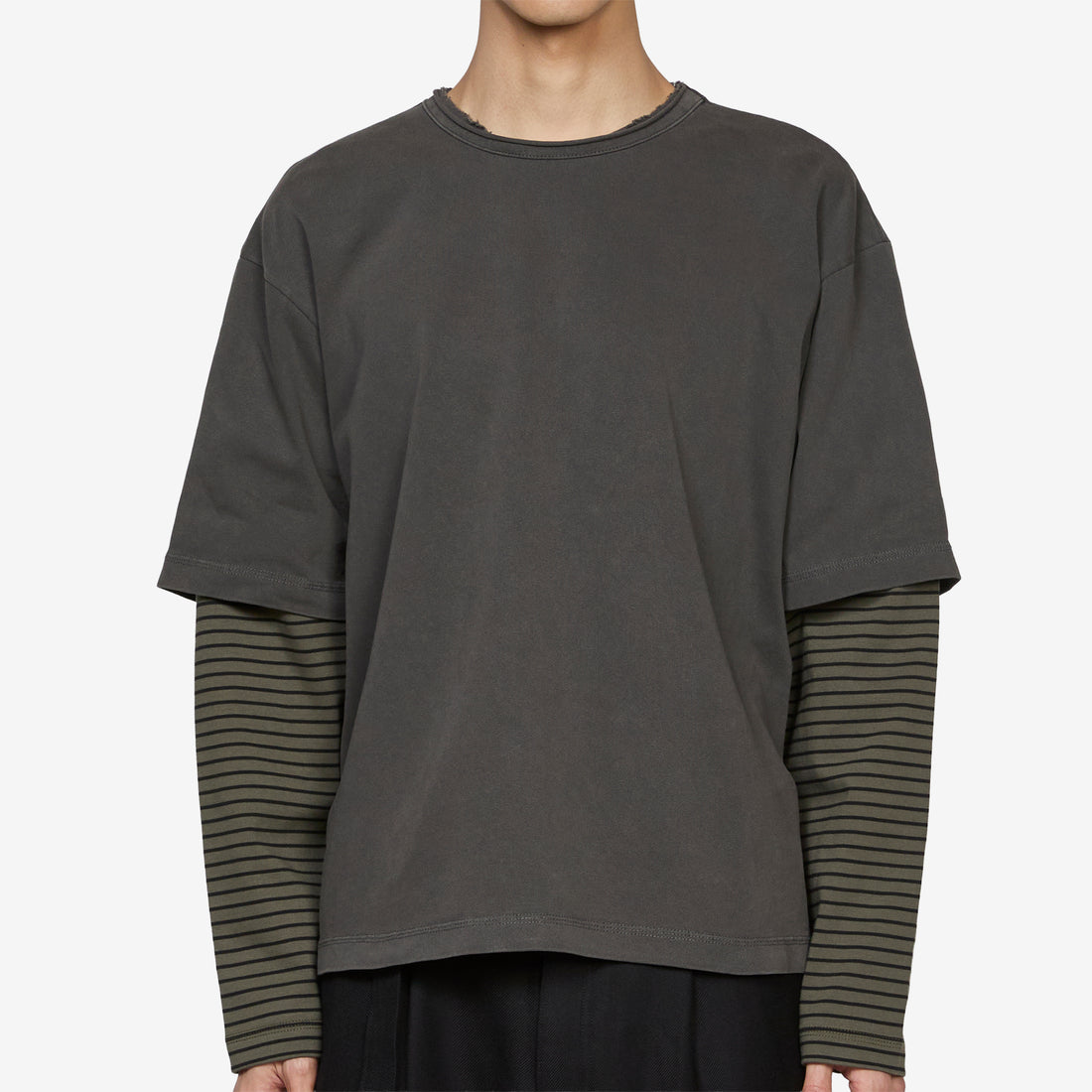 Dream Layer Longsleeve Charcoal Stripe Tees