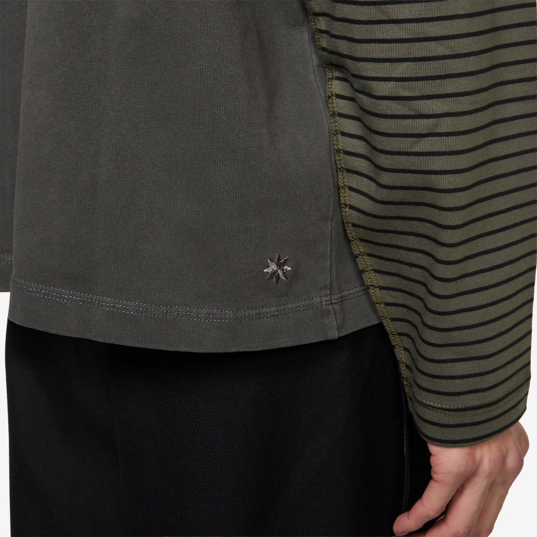Dream Layer Longsleeve Charcoal Stripe Tees