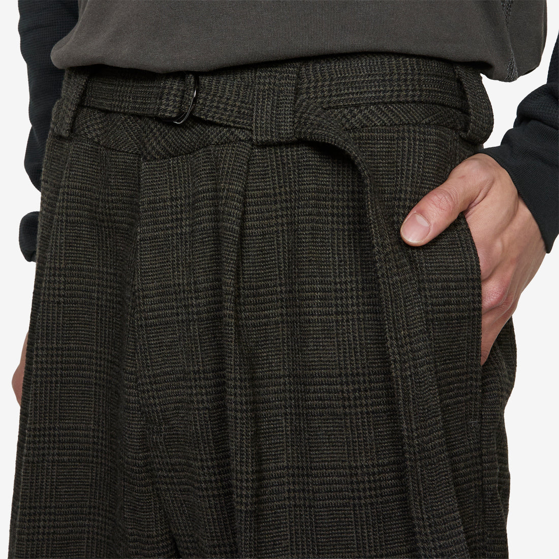 Cut Short Green | Black Plaid Shorts