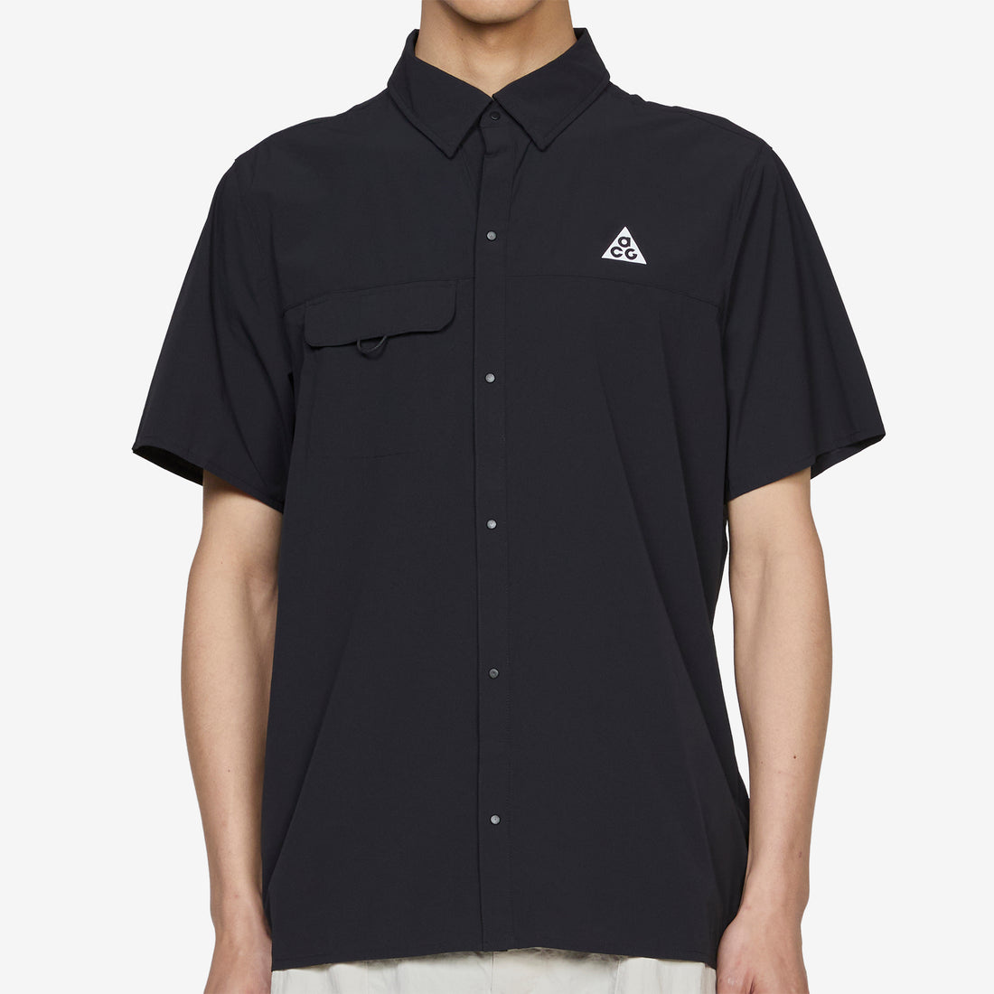 ACG 'Aireez' Button-Up Trail Running Top Black | Summit White Shirts