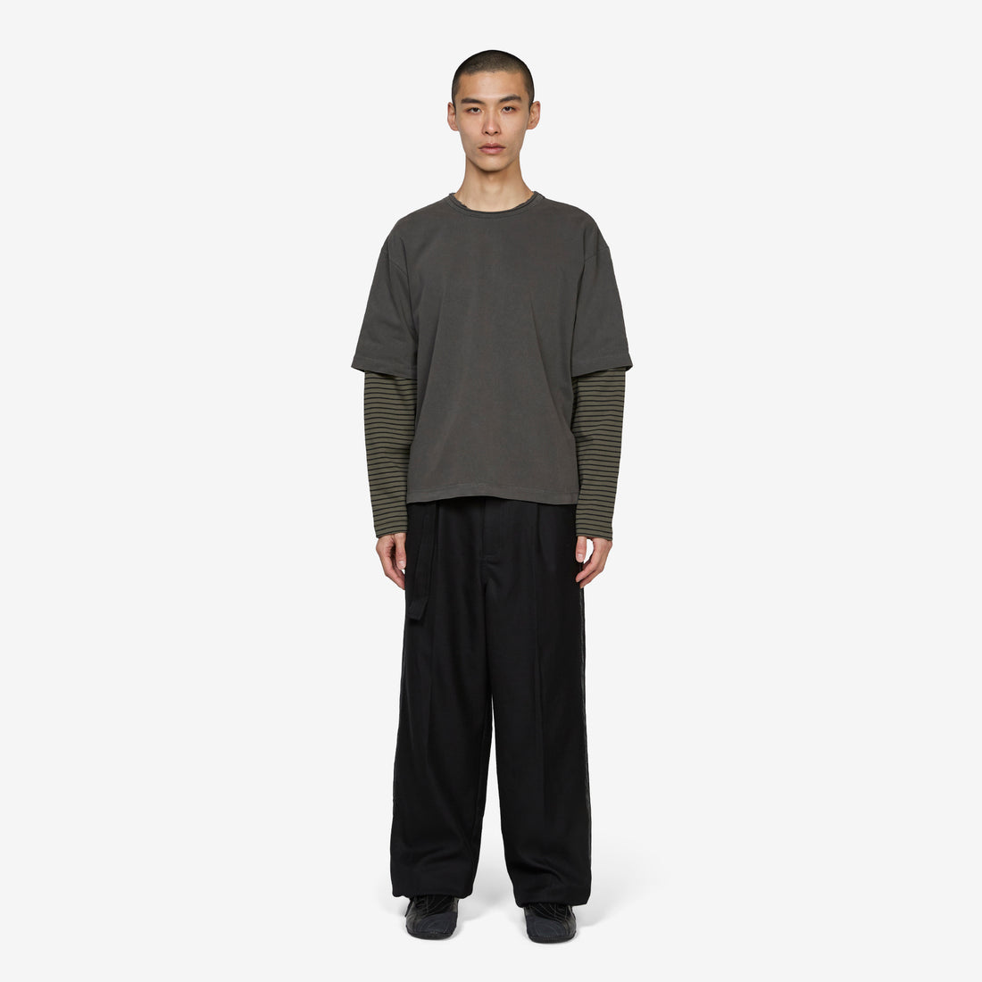 Dream Layer Longsleeve Charcoal Stripe Tees