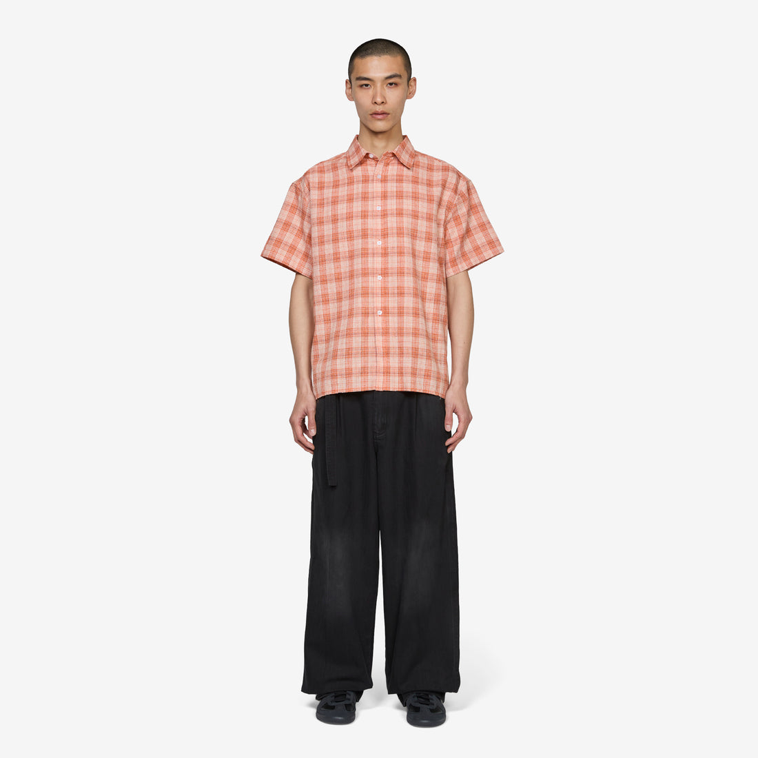 Hold Shirt Orange Check Shirts