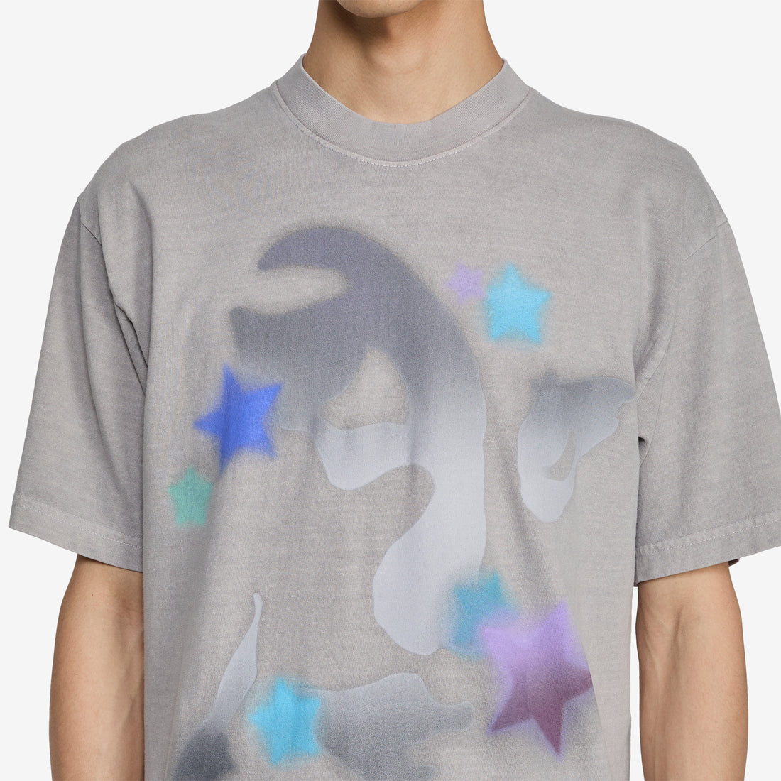 Airbrush T-Shirt Dark Silver Tees