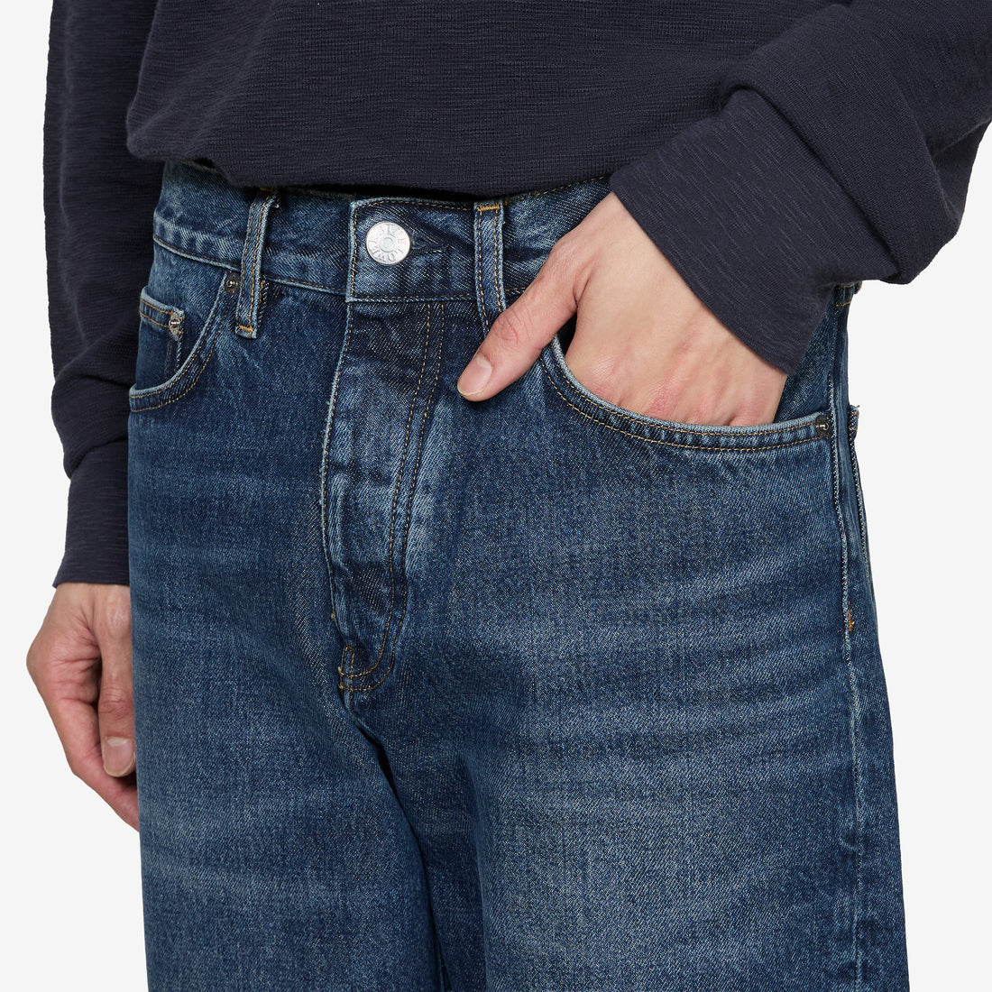 Loose Jeans 740 Dark Blue Worn Pants