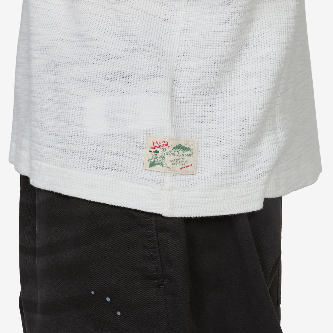 Textured Waffle-Knit Henley Shirt Nevis Jumpers