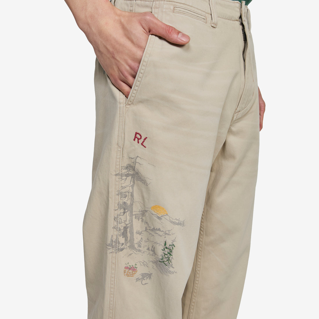 Bedford Straight Fit Graphic Pant Classic Khaki Pants