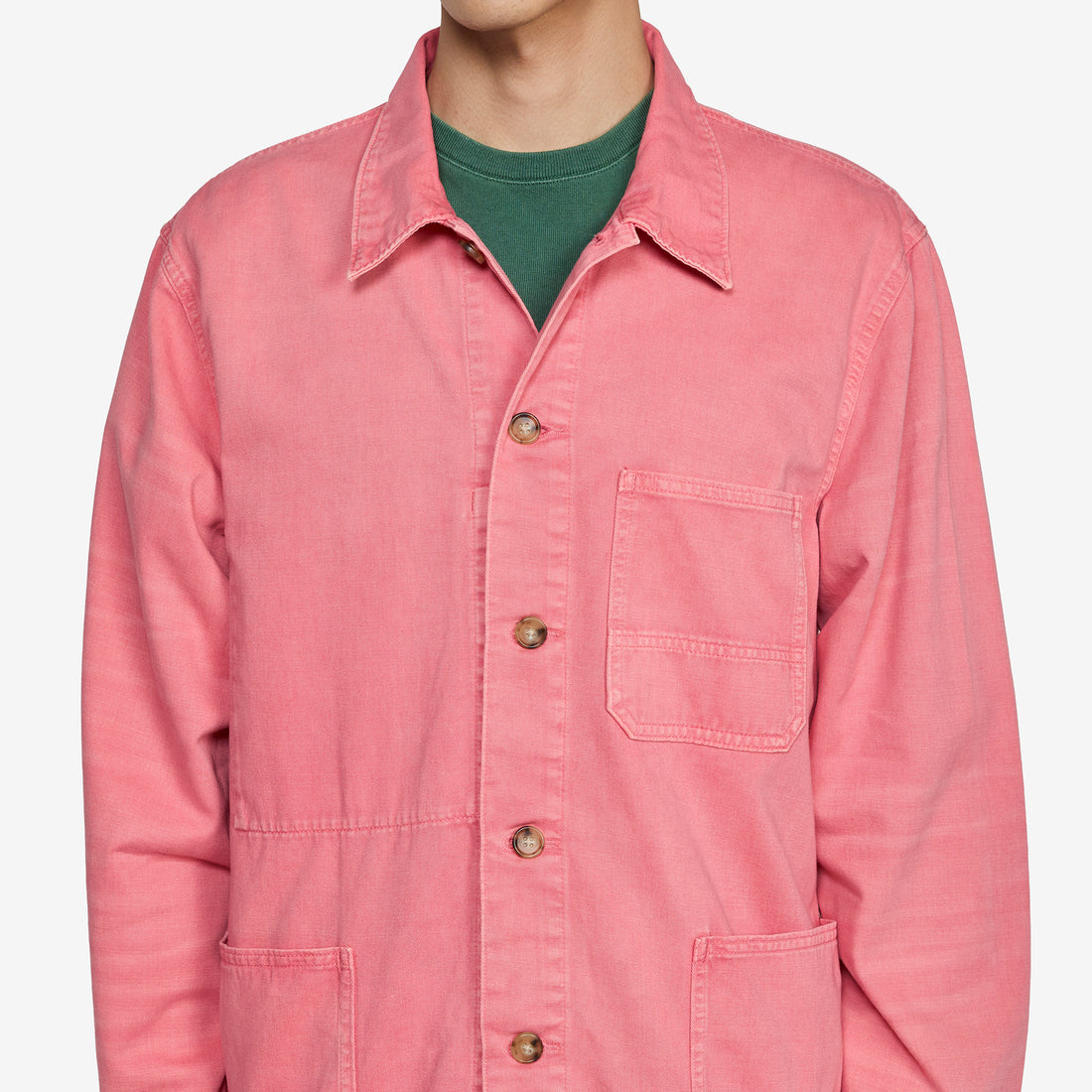 Montauk Chino Overshirt Faded Red Shirts