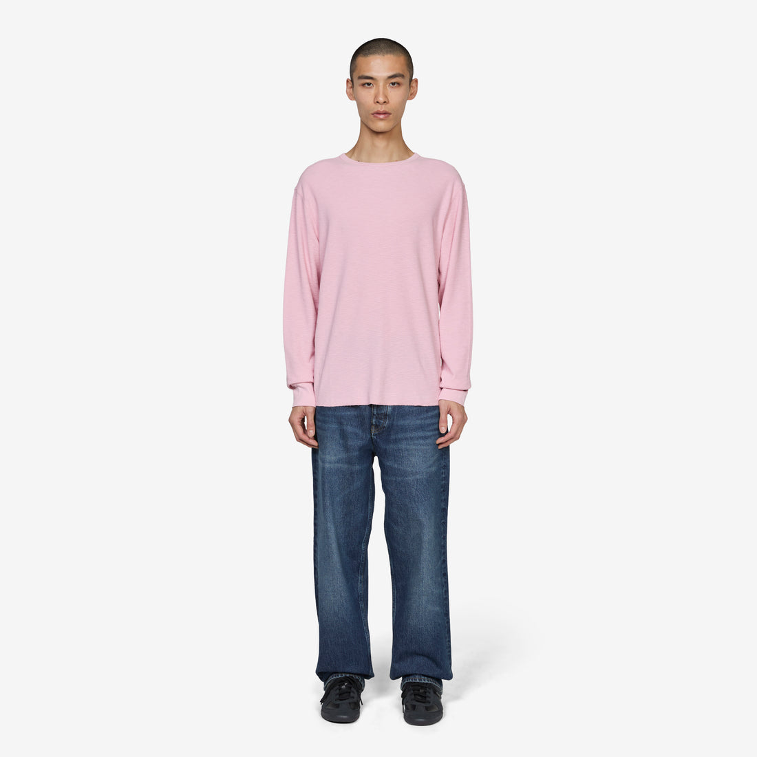 Waffle T-Shirt Longsleeve 690 Pink Tees