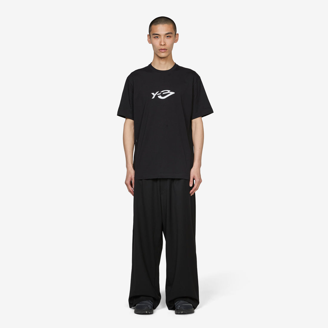 Y-3 Wool Straight Leg Pants Black Pants
