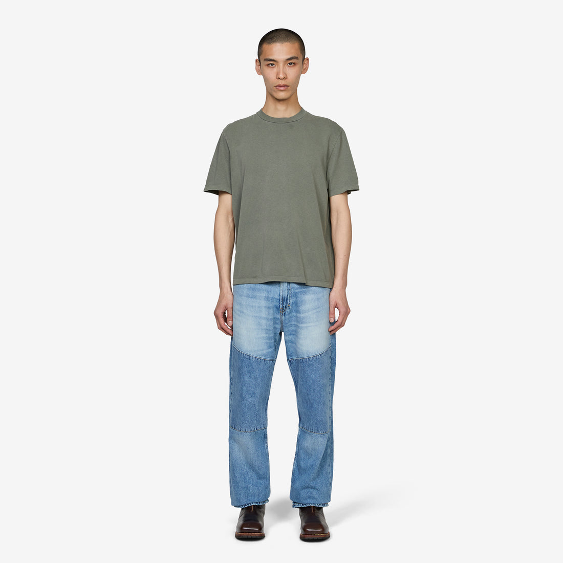 Third Cut Jeans Patched Saddle Repair Wash Pants