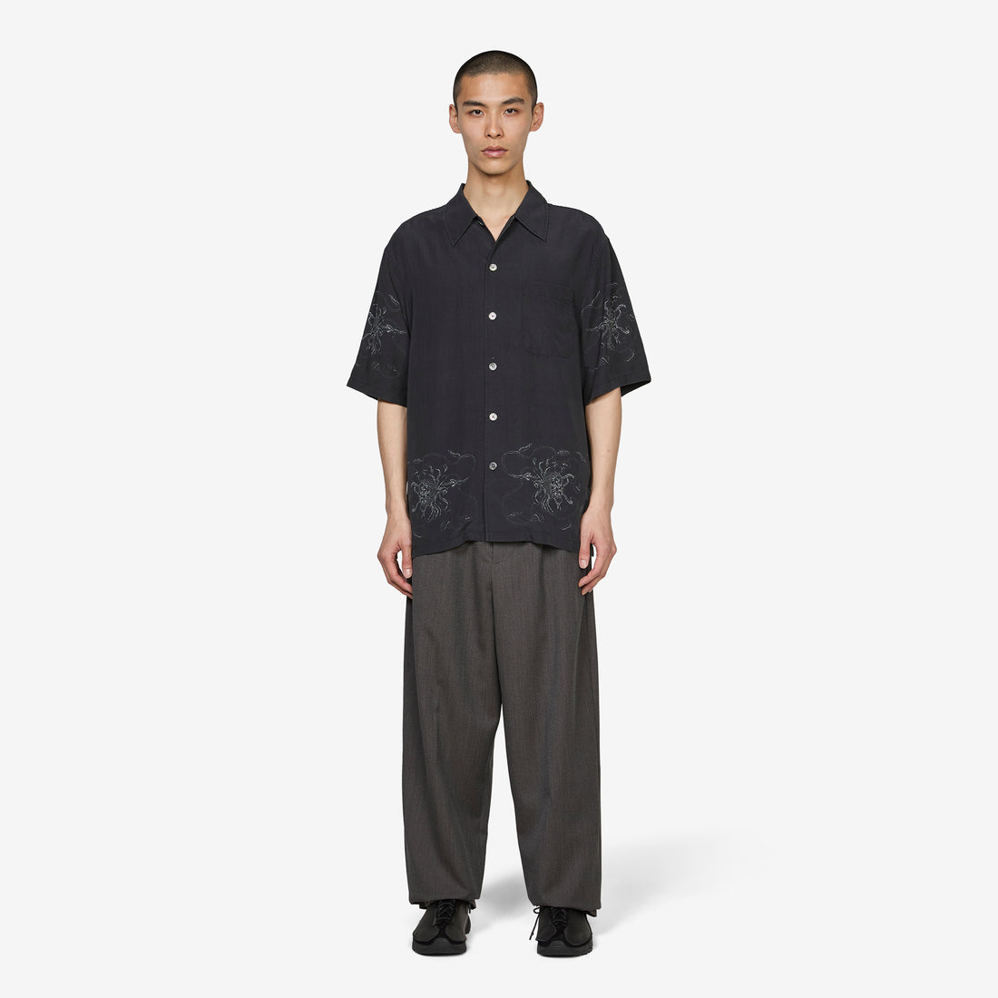 Every Shirt Short Sleeve Skull Vine Print Shirts