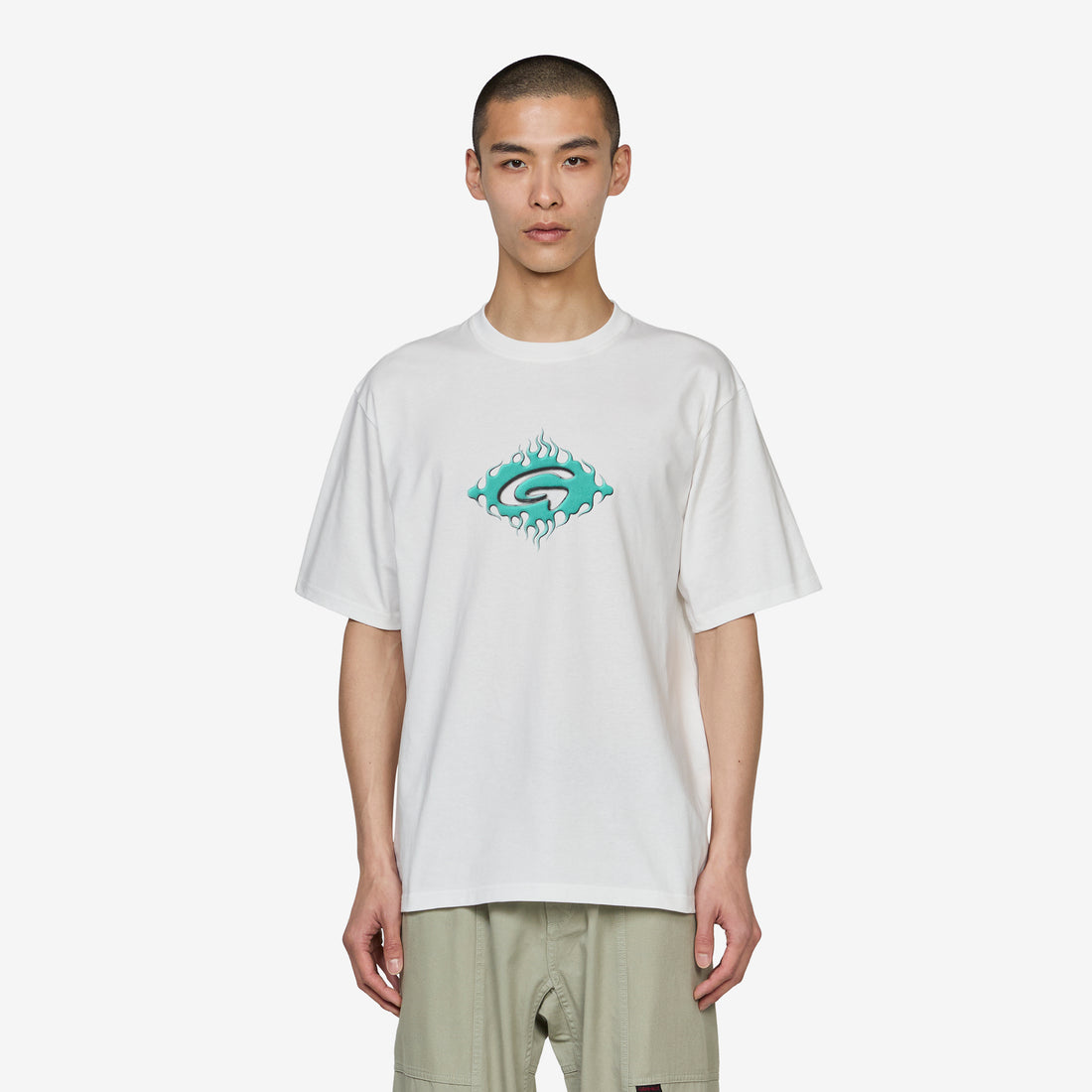 Flames T-Shirt White Tees