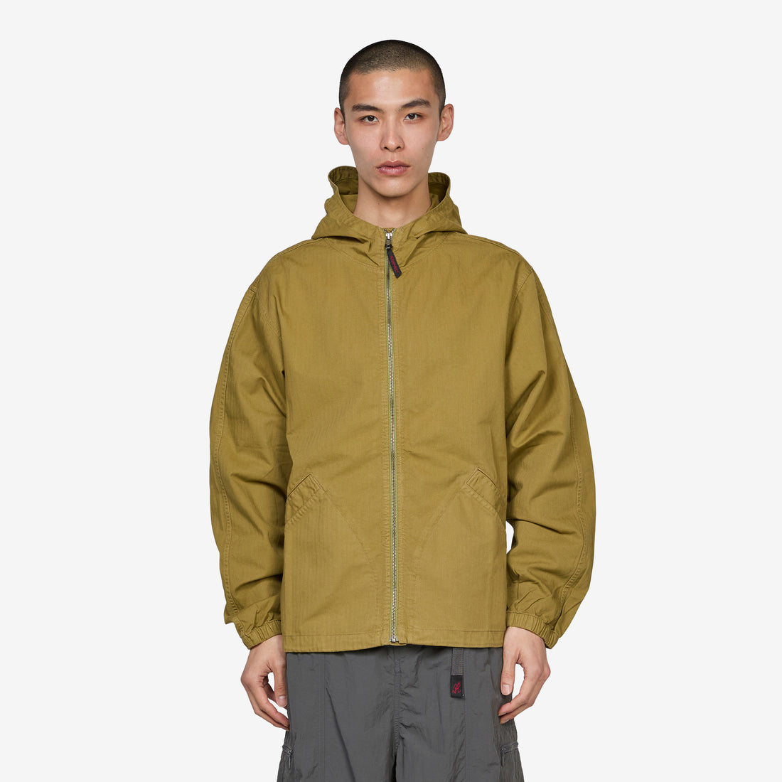 Herringbone Hooded Jacket Olive Drab Jackets