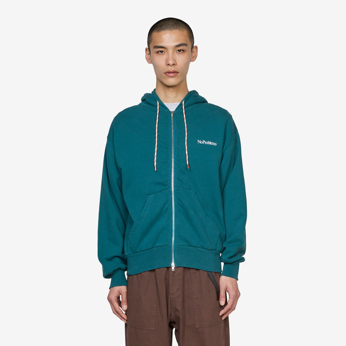 Mini Problemo Zip Hoodie Teal Jumpers