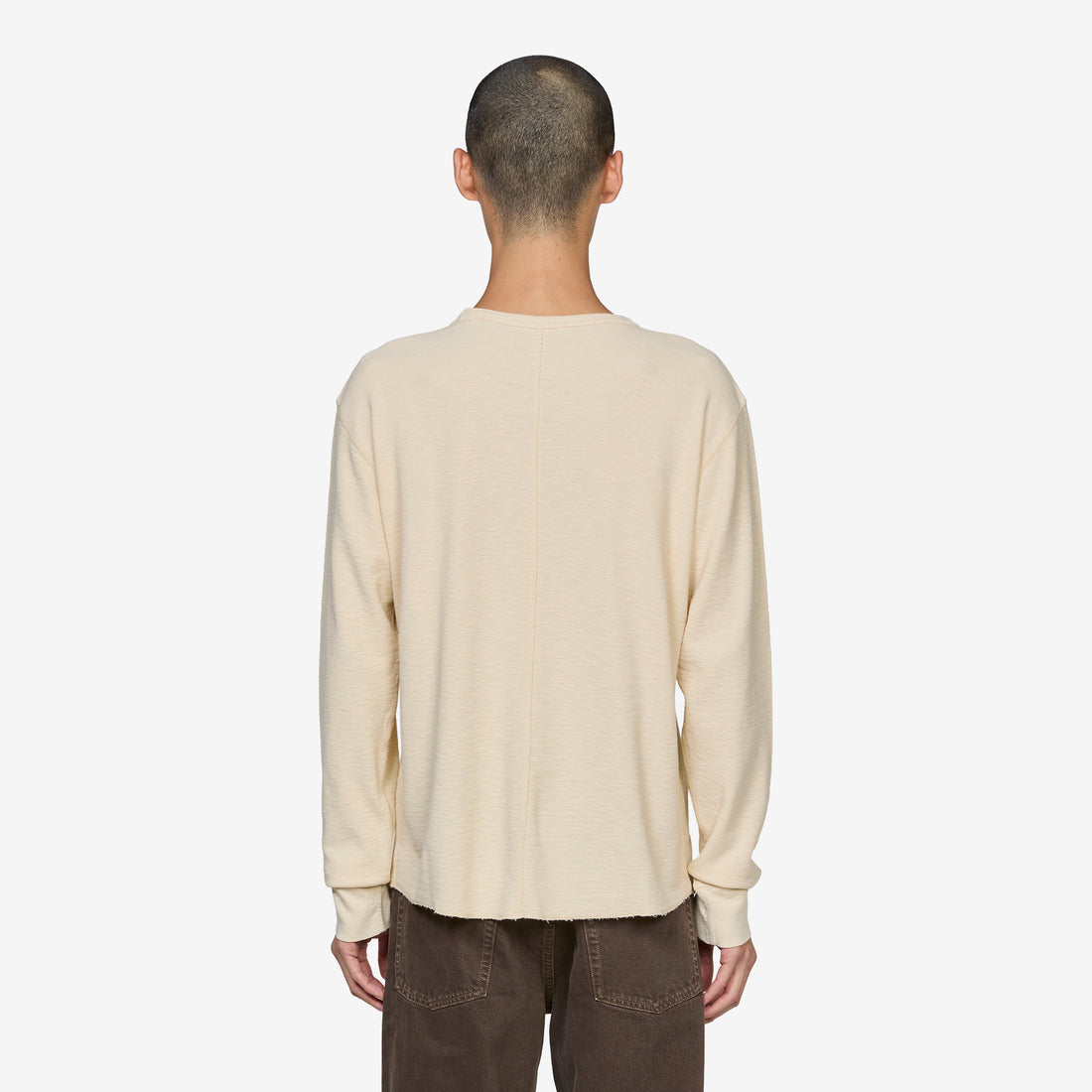 Waffle T-Shirt Longsleeve 015 Beige Tees