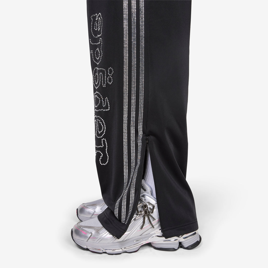 SP5DER x Rhinestone Trackpant Black Pants