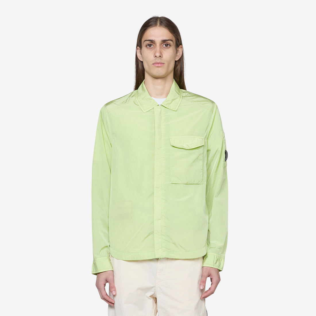 Chrome-R Pocket Overshirt White Pear Shirts