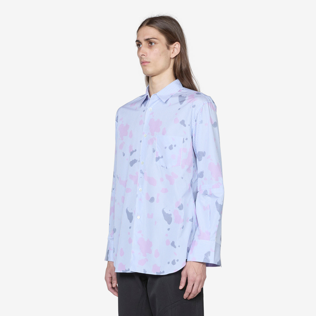 Longsleeve Spray Paint Shirt Stripe Shirts