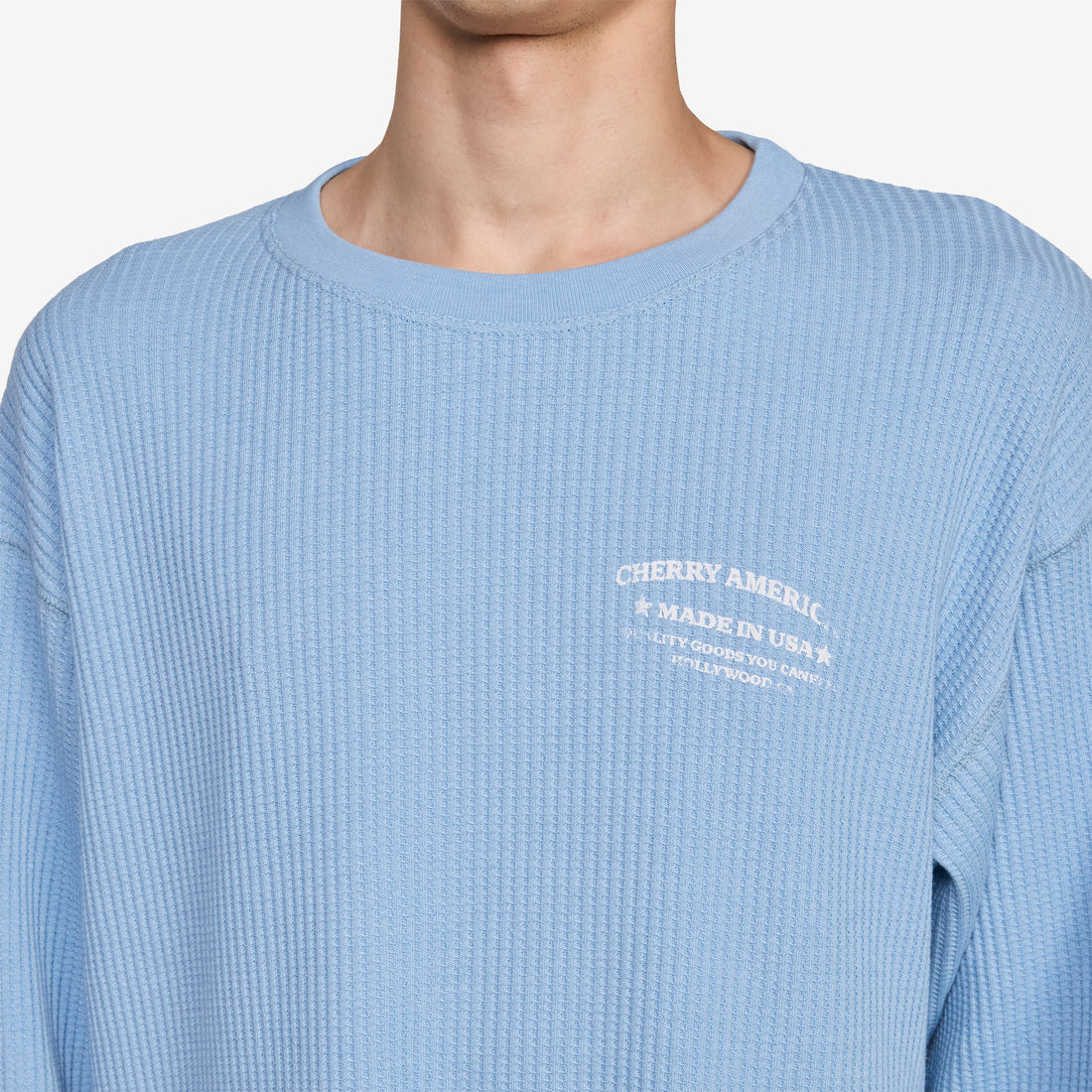 Ranchwear Boxy Thermal Sky Blue Tees