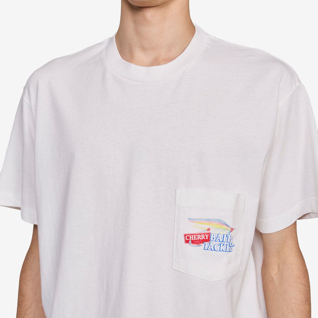 Marlin Boxy Pocket T-Shirt White Tees