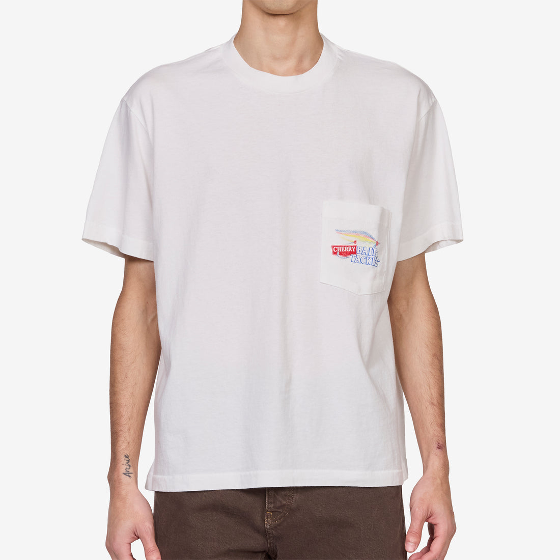Marlin Boxy Pocket T-Shirt White Tees