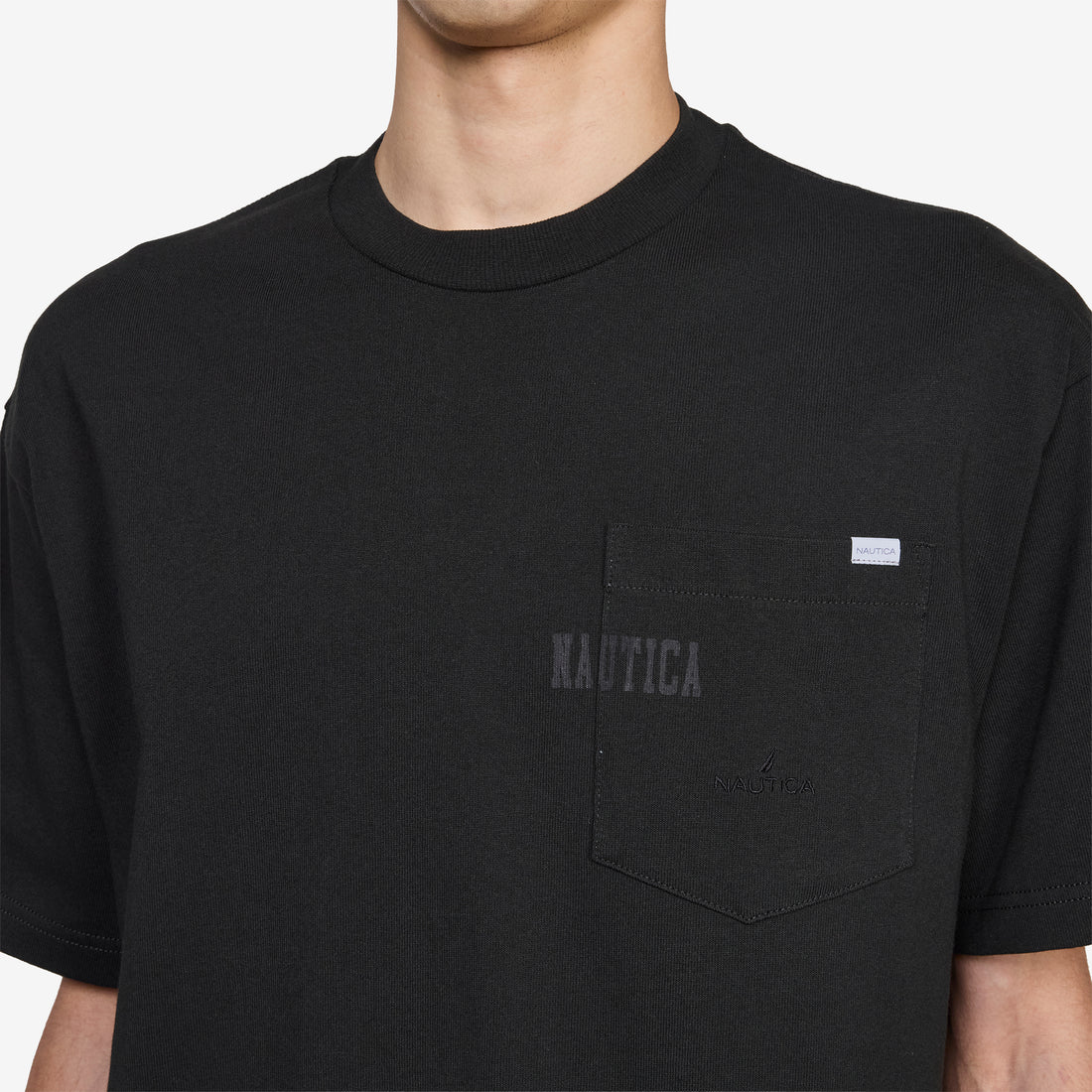 Hidden Logo Pocket Piece Dyed T-Shirt Black Tees