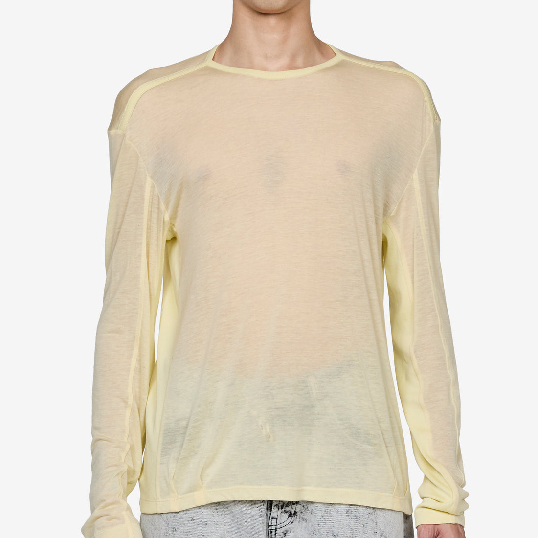 Brad Wool Layered T-Shirt Brown | Lemon Tees