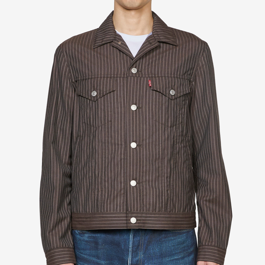 Levi's Pinstripe Jacket Brown | Grey | Beige Jackets