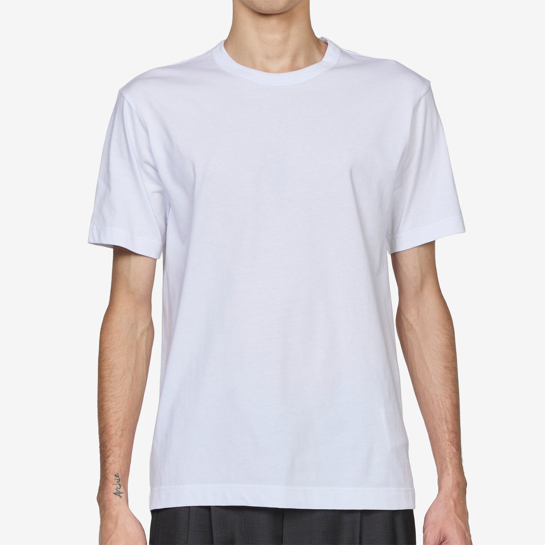 Neck Logo T-Shirt White Tees