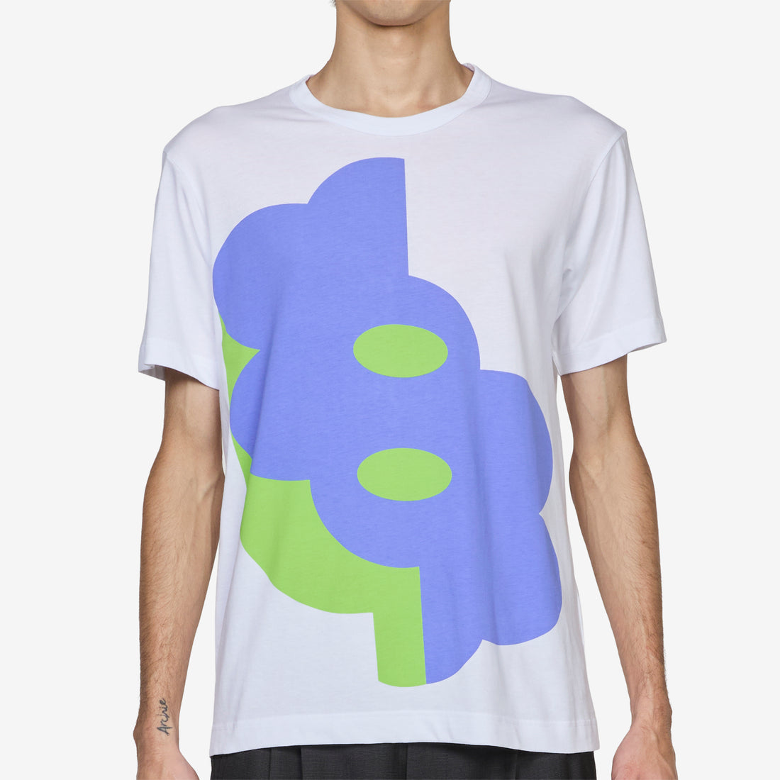 Printed Cotton Jersey T-Shirt White Tees
