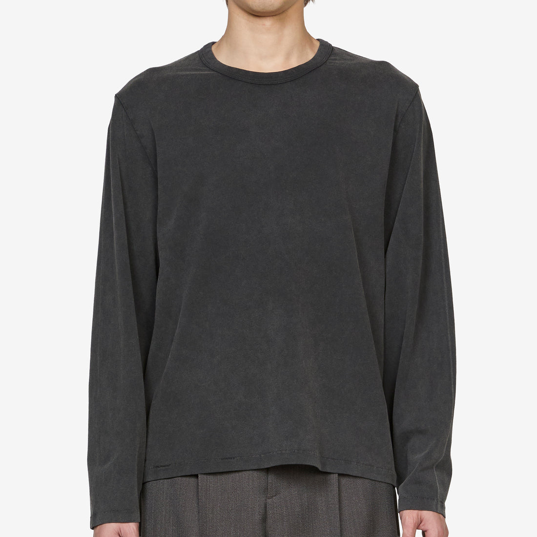 Garment Dye Longsleeve T-Shirt Black Tees