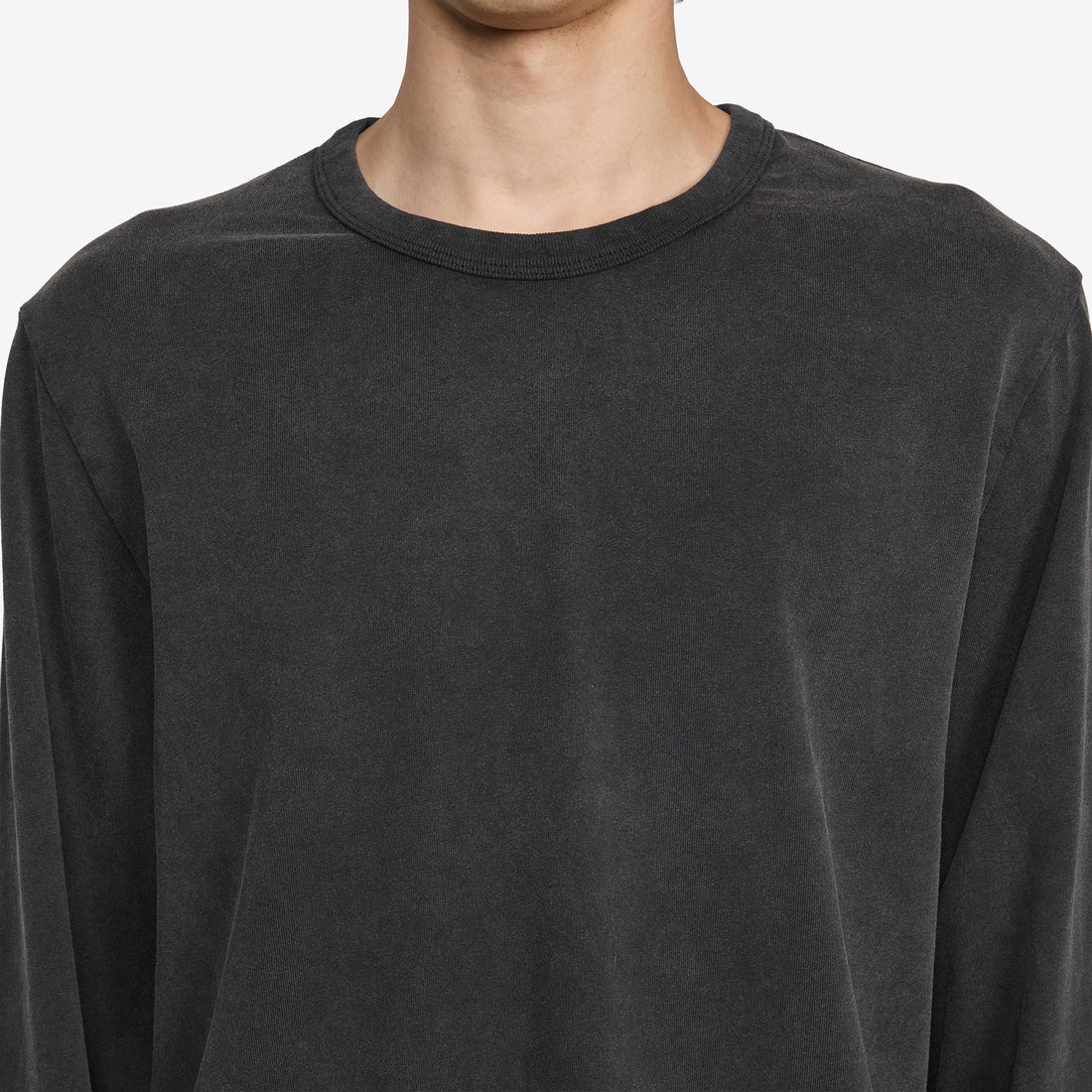 Garment Dye Longsleeve T-Shirt Black Tees