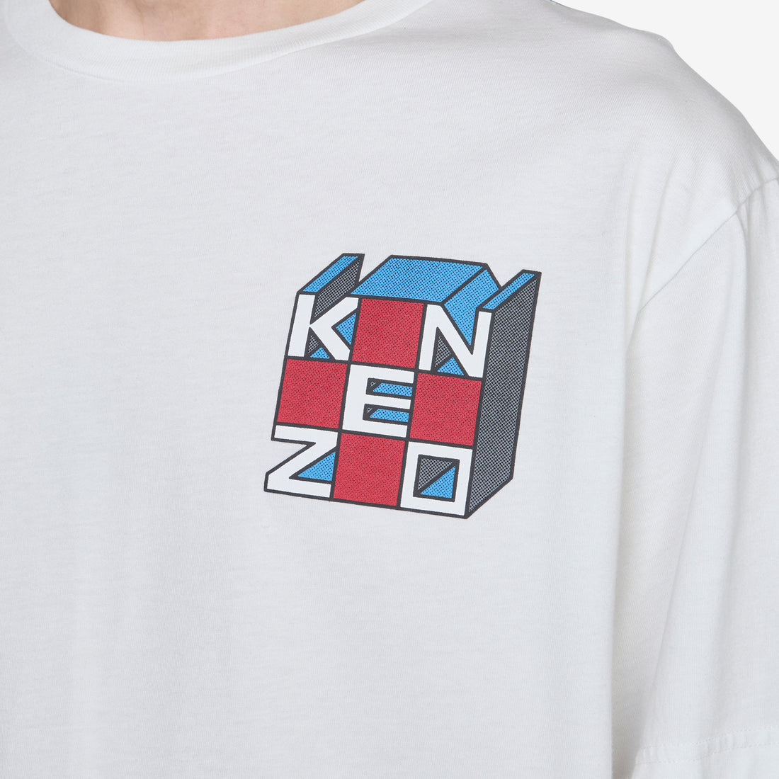 'KENZO Kube' Oversized T-Shirt Off White Tees